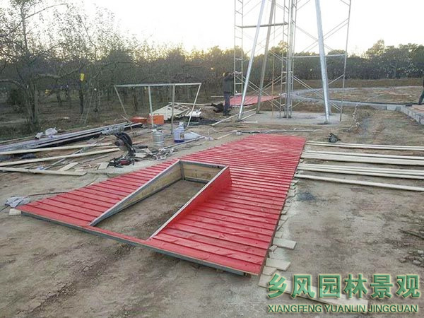 甘肅武威新天祝藏族自治縣新農村景觀風車框架搭建